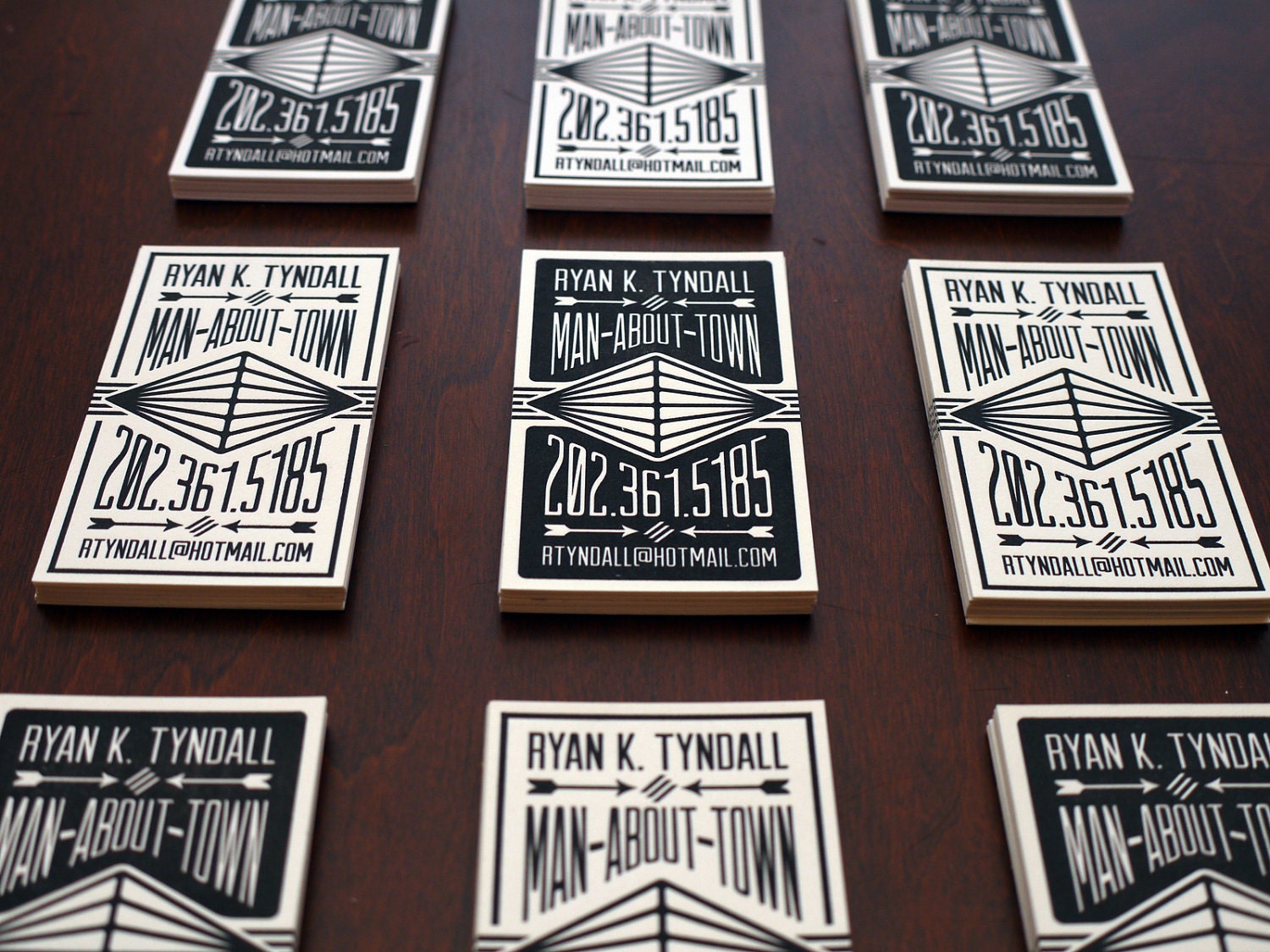 Custom Letterpress Business Card and Graphic Design Package - 100qty