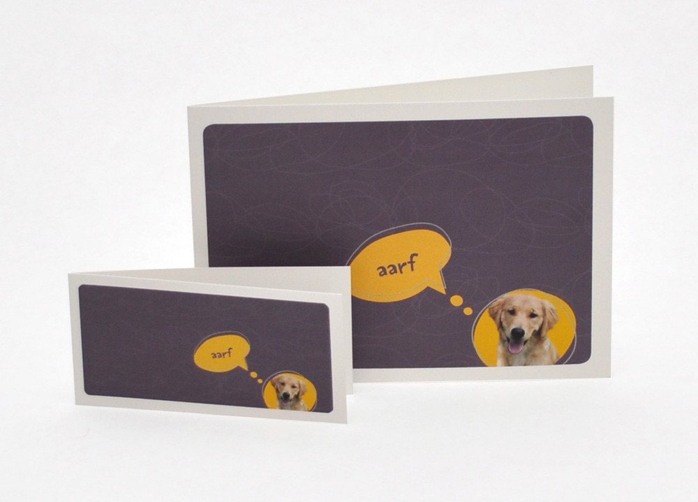 Aarf greeting card 4x2 (pictured on right)