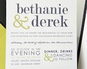 Bethanie & Derek Wedding Stationery and Invitation