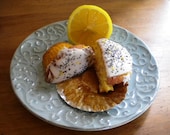 organic lemon (glazed) poppyseed muffin/cupcake
