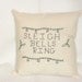 Pillow Christmas Sleigh Bells Original Design Hand Embroidered