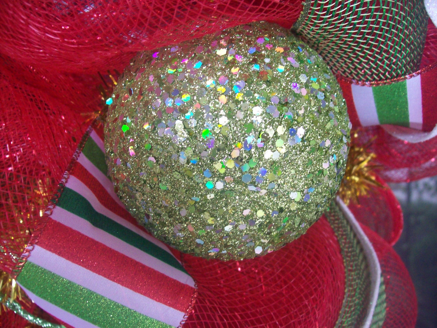 Holiday Fun Christmas Mesh Wreath