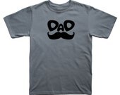 New Dad Mustache birthday T-Shirt mens grey color short sleeve men's shirt  S, M, L, XL