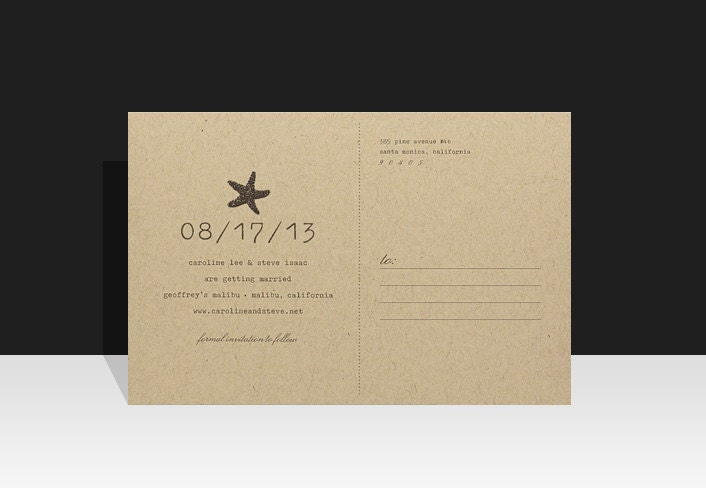 Beach Save the Date Postcard