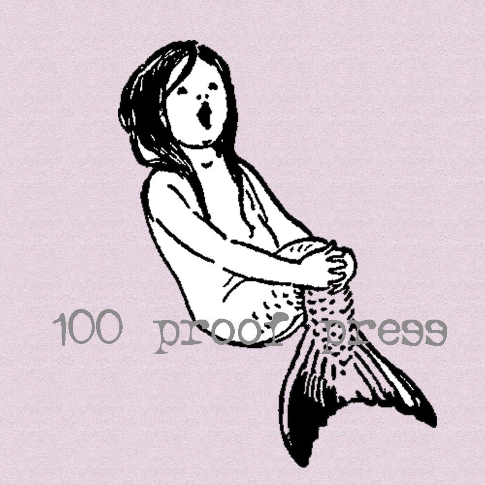 Little Mermaid  Wood Mounted Rubber Stamp 6370