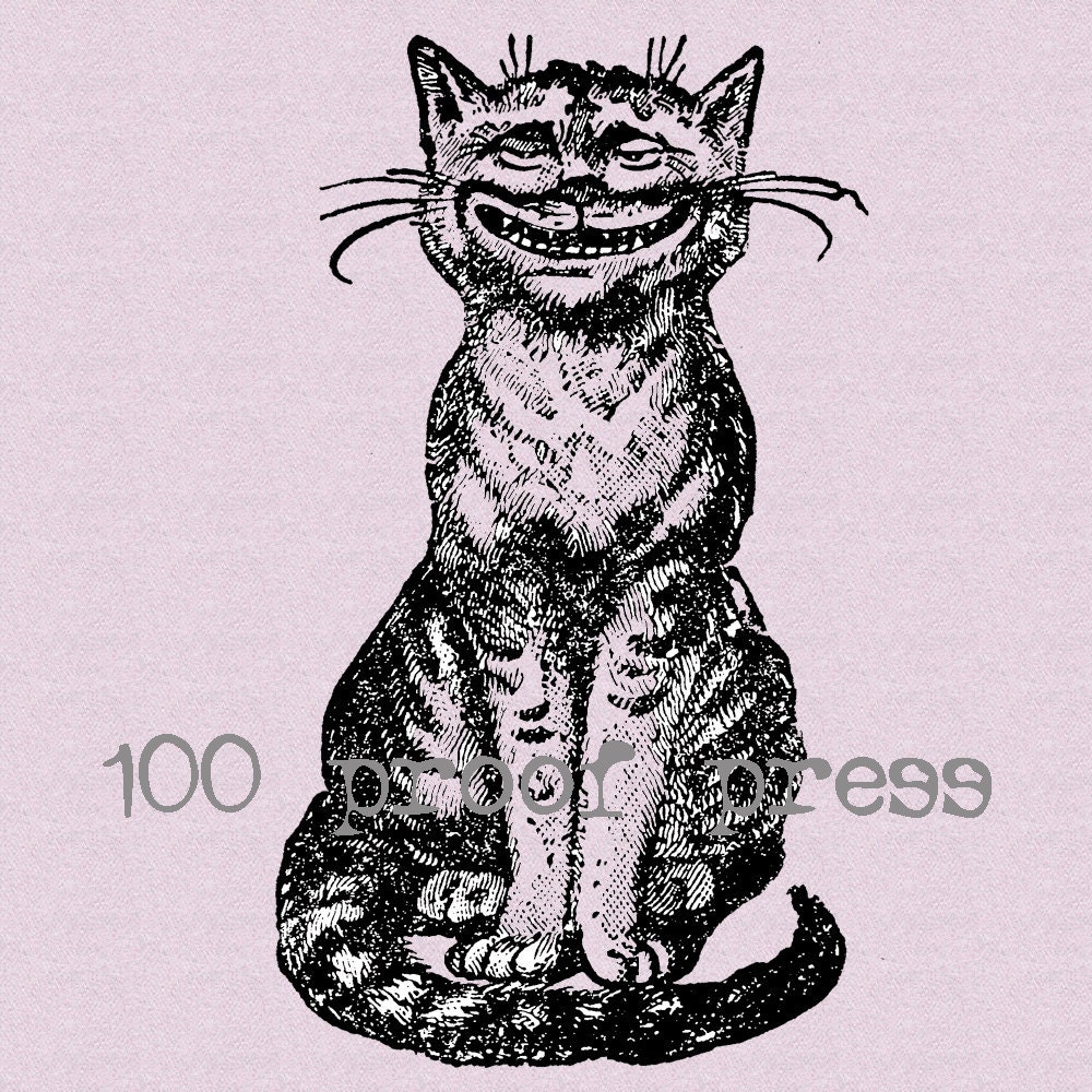 Smiling Cat Wood Mounted Rubber Stamp 208