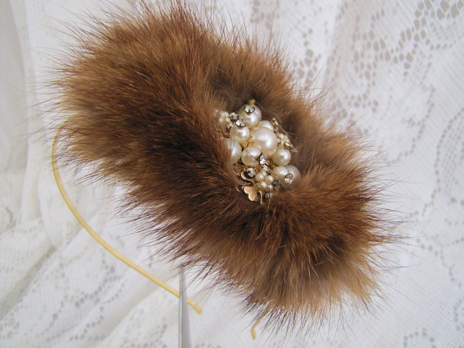 Mink Fascinator