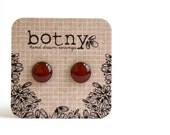 Deep Tuscan Ruby Red Brook Earrings