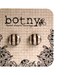 Burnt Umber and Lacey Beige Birch Stripes Brook Earrings