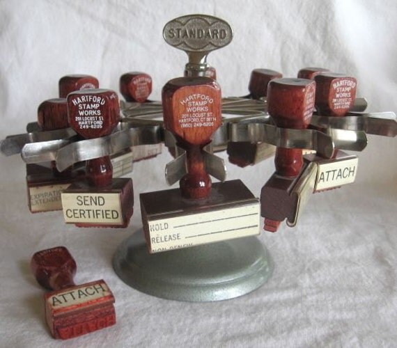 Vintage Rubber Stamp Carousel Standard brand with 11 by VivaVera