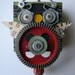 Recycled Art Collage - "Owl Fly Away" - Original Mixed Media