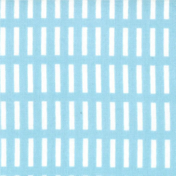 1/2 Yard Dash Stripes in Blue Bell Walk in the Woods by Aneela Hoey for Moda