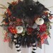 CUSTOM ORDER-Halloween Wreath-ThE WiCkEd WiTcH with Ruby Red Slippers-Fall Wreath-(Please read Production dates)Petals & Plumes Orig Design