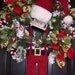 Custom PRE-ORDER -Christmas Wreath-"Suspender Santa"-Door Decor-(PLEASE See Shipping details) Petals & Plumes Original