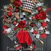 Christmas Wreath-Valentines "The Queen" "Made To Order "(Please See Production/Shipping time) Petals & Plumes Original Design-ONLY 2 AVAIL