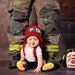 crochet fireman firefighter helmet hat customize newborn or toddler child