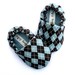 Baby Shoes- Handmade Unisex Argyle Crib Shoes in Brown and Blue- Size 0 3 6 12 months Booties- Baby Clothes