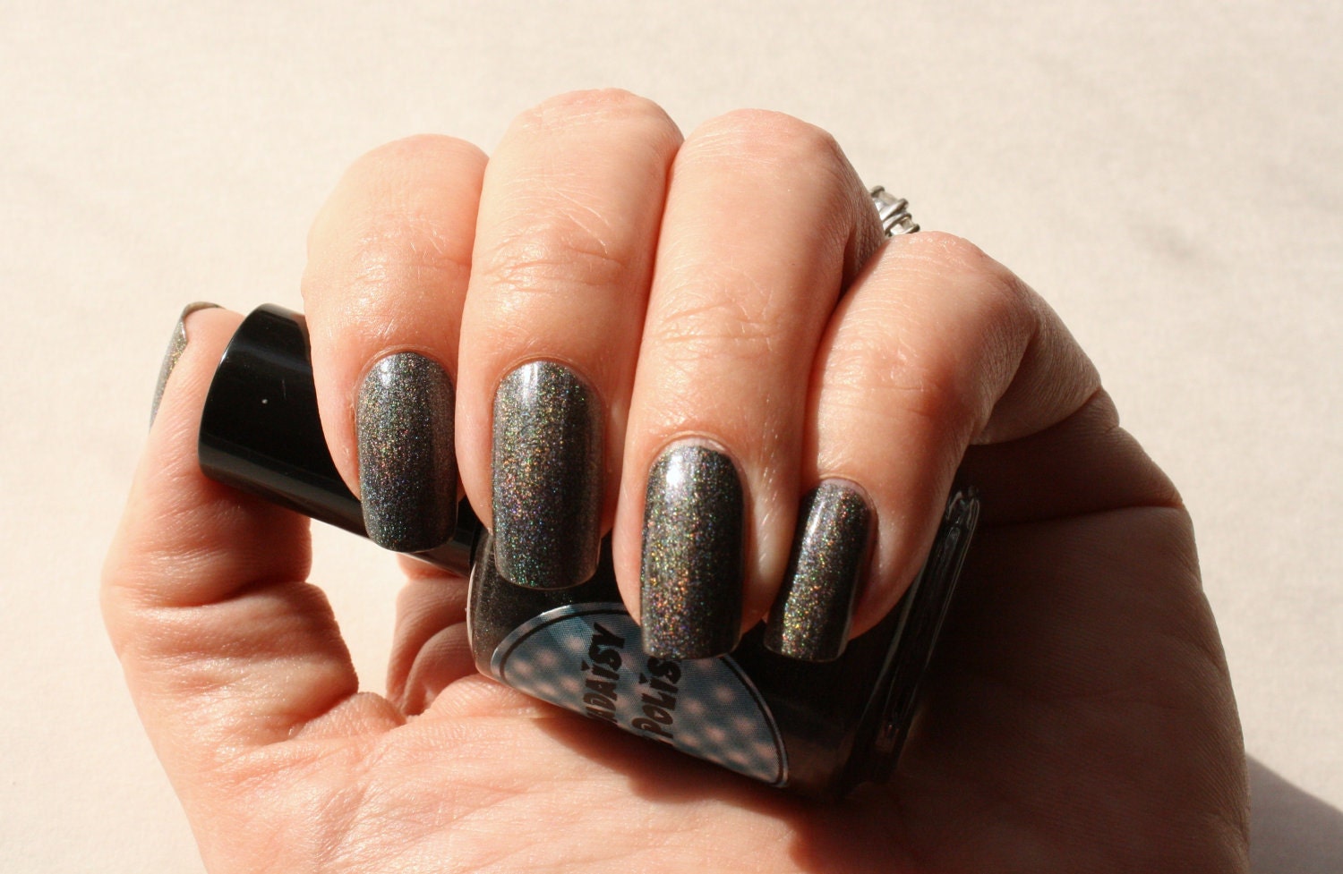 Asphalt Holographic nail polish Fuel Spill