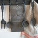 Reserved   Vintage Kitchen Utensils and Shelf