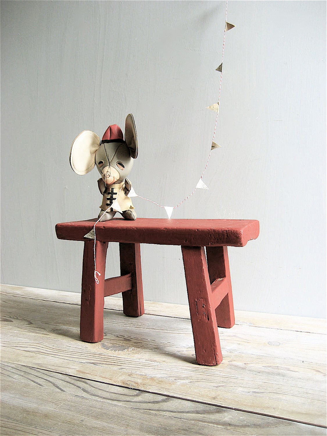 ON SALE Vintage Petite Wooden Stool