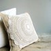 RESERVED for DEID Burlap Doily Pillow Cover