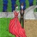 Skeleton Couple 16x20 canvas print "Happy in the Ever After"