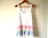 Rainbow tribal tunic