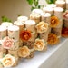 Mustard Yellow Wedding Place Card Holders in Sunshine Harvest, Set of 10, Repurposed Wine Corks
