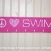 Swimming Ribbon Display Rack Sign - Customization & Personalization Available