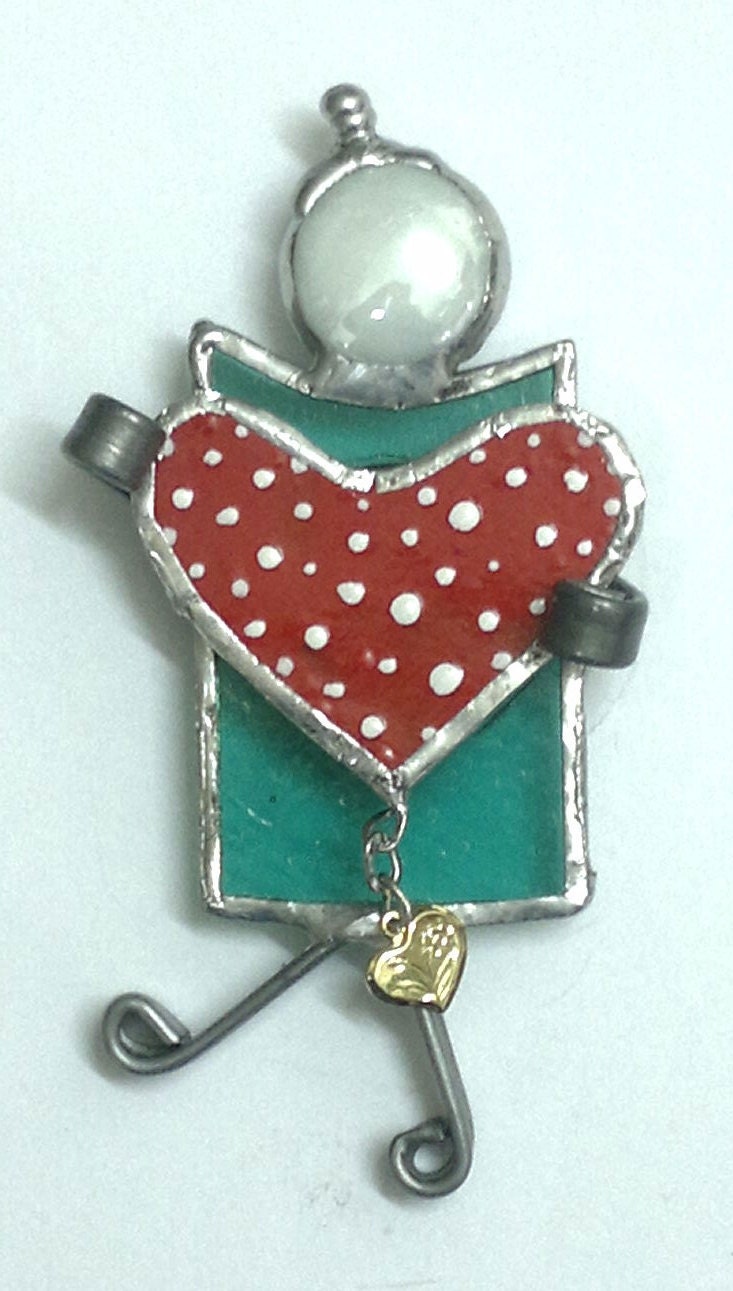 Boy magnets stained glass (vitrage) handmade by dalit glass free shipping