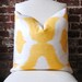 Decorator Fabric - Ikat print in yellow - Dalesford by Duralee - 20"x20"