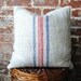 Village Series - Red Blue and Green Stripe 18"x18"