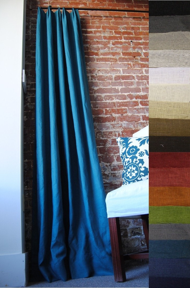 84" Euro Pleated Solid Drapery Panel - Custom - You Pick The Color
