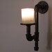 Pair of Handmade Industrial Style Candle Holder Sconces