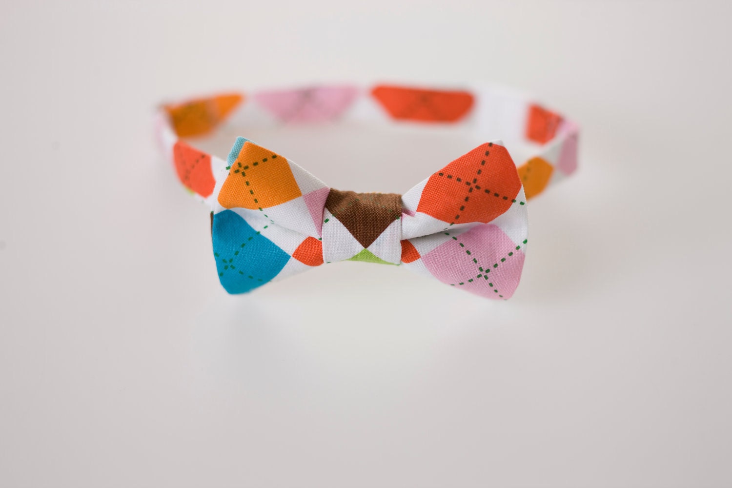 Little Boy Bowtie - Multi-Colored Argyle