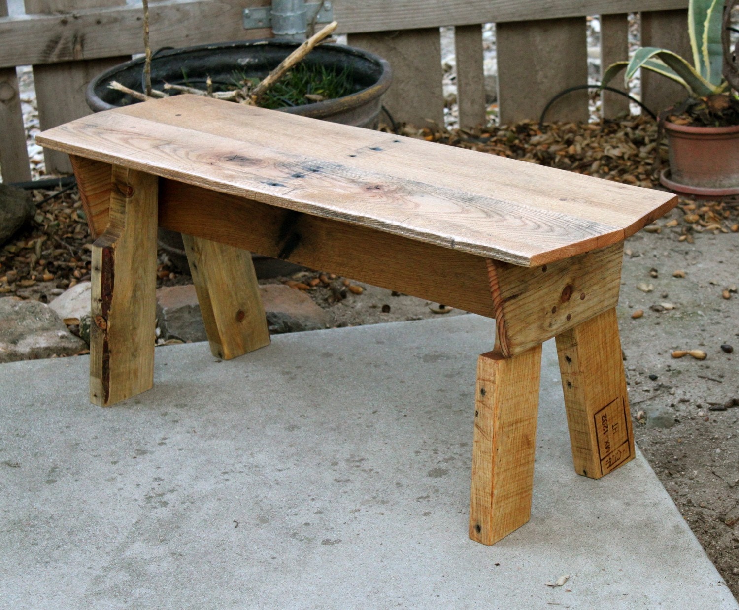 Pallet de madera rústica Banco de jardín