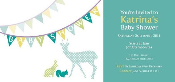 Printable Custom Baby Shower Invitation - Banner Il_570xn