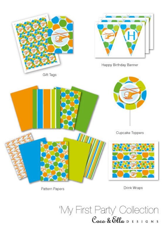 Printable Birthday Party Collection - 'My First Party' Il_570xn