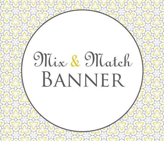 Printable Party Banner - Mix & Match Il_570xn