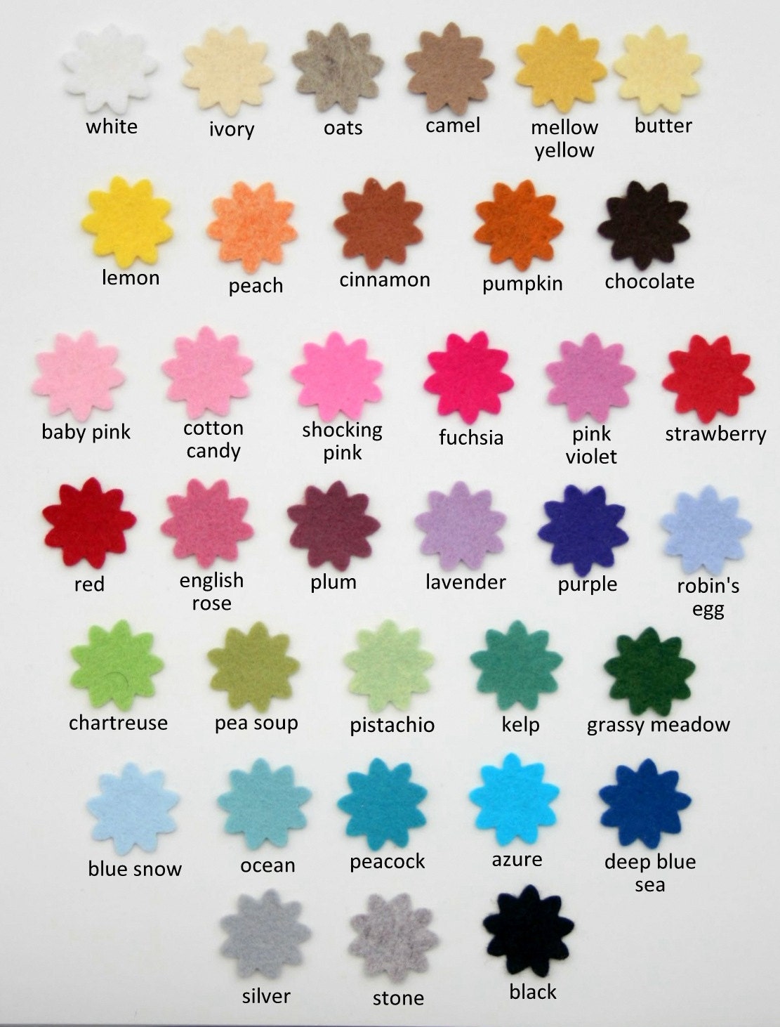 Baby Hair Clip, Felt Flower Hair Clips for baby, infant, toddler tween teen adult, 2 SIZES available - OVER 30 COLORS to choose from