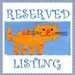 Reserved Listing for Carissa Typinski