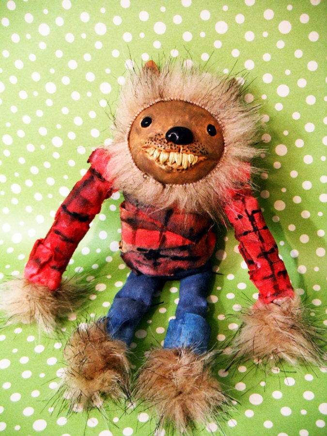 Cute Werewolf Folk Doll