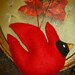 Red Cardinal - Handstitched felt ornament