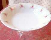 Maeve Cake Stand. Cupcake Dessert Pedestal Jewelry Holder. Upcycled Vintage. Roses Pink Kitchen Party Hostess Gift