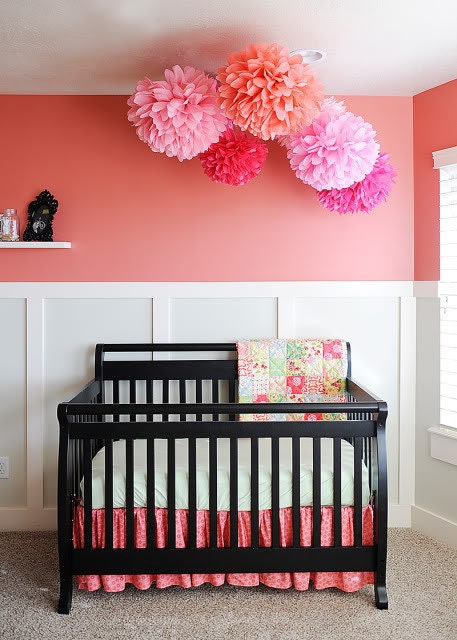 6 Nursery Tissue Poms- Your color choice- Sale