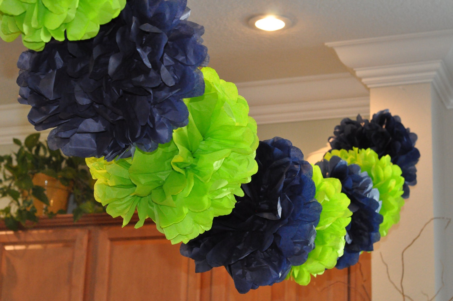 8 tissue poms- Little Man shower