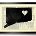 Connecticut State Map Dictionary Book Print Upcycled Book Art Upcycled Vintage Book Print Antique Dictionary Buy 2 Get 1 FREE