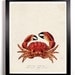 The Red Crab Antique Illustration  8 x 10 Giclee Art Print Upcled Collage Recycled Book Art Buy 2 Get 1 FREE