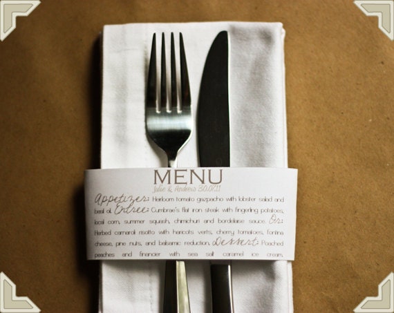 Menu Napkin Ring