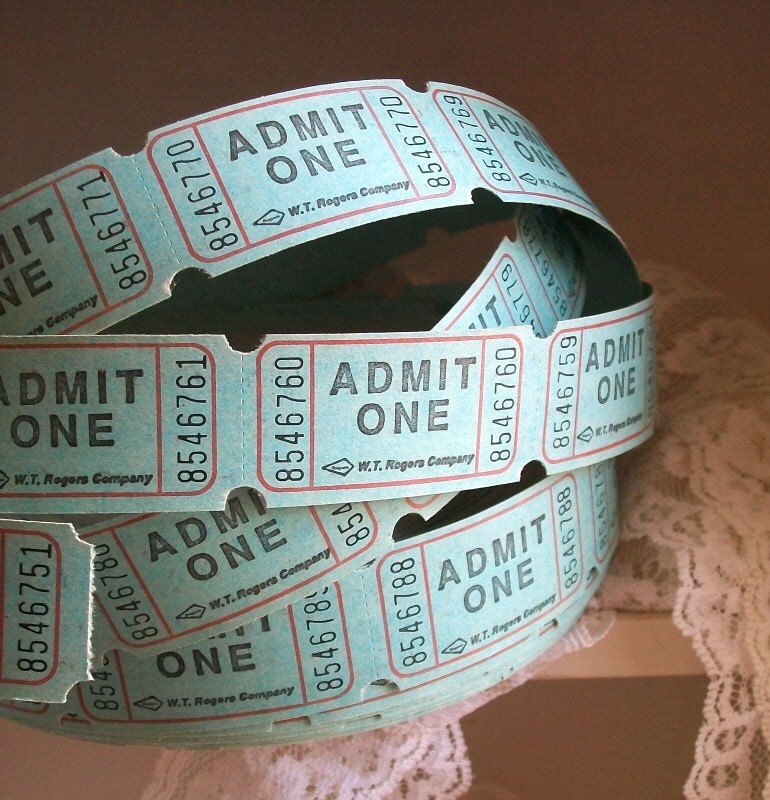 RESERVED FOR N... Admit One... 200 Admittance Tickets